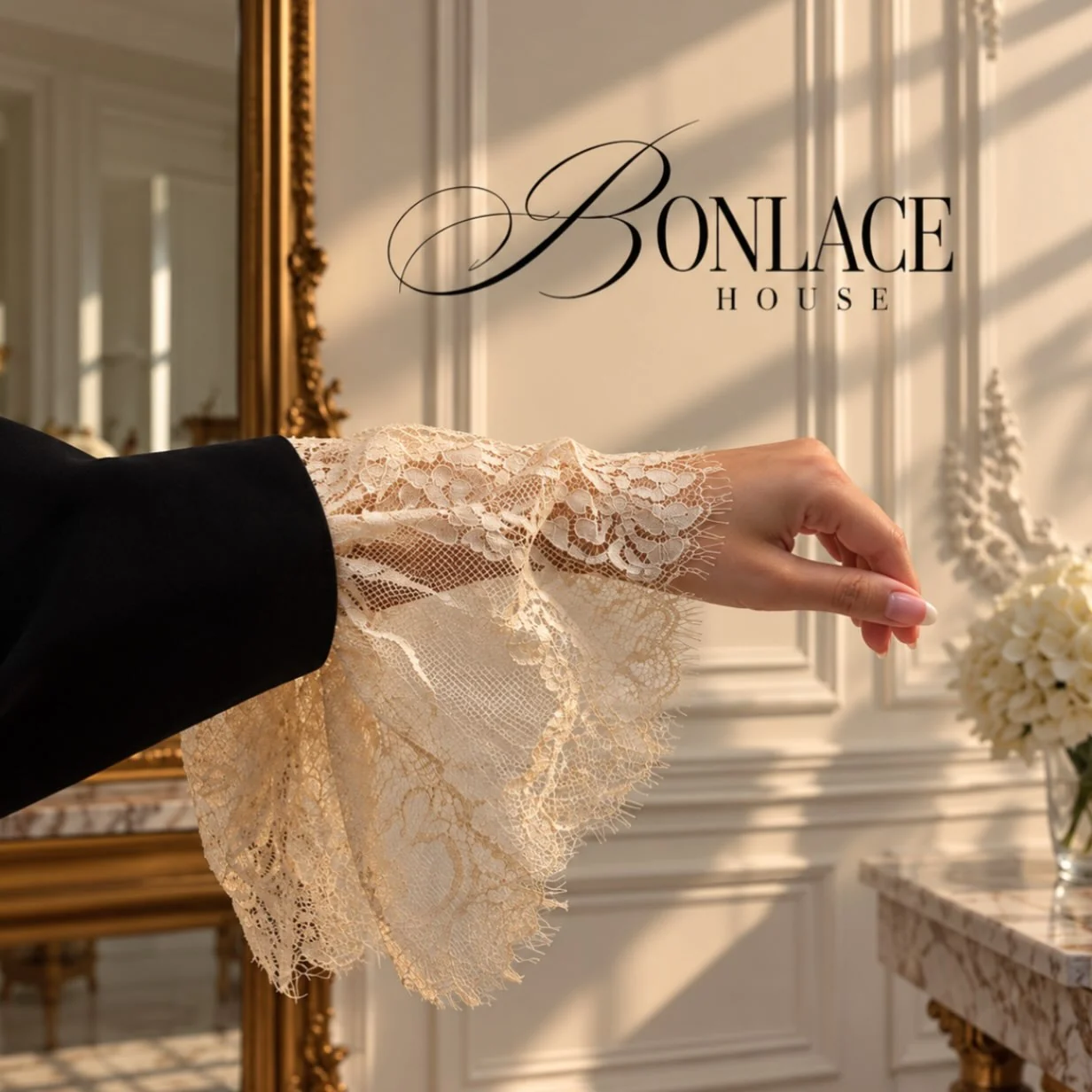 The scalloped lace cuff